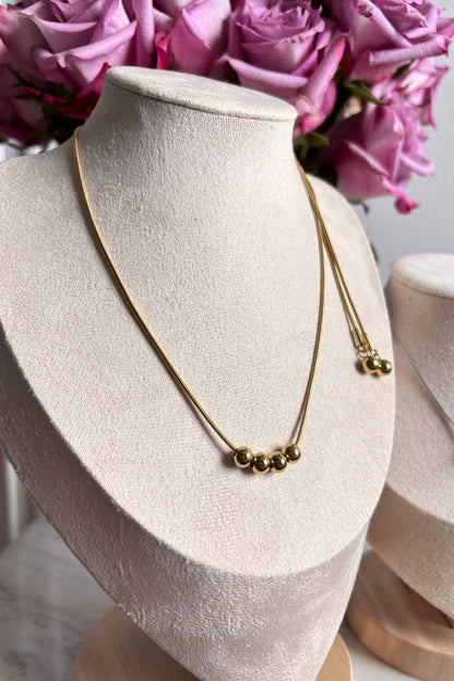 STAINLESS STEEL ADJUSTABLE BALL 18K GOLD PVD
