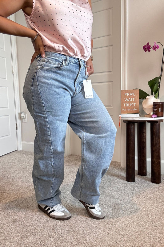 High Waisted Barrel Jeans