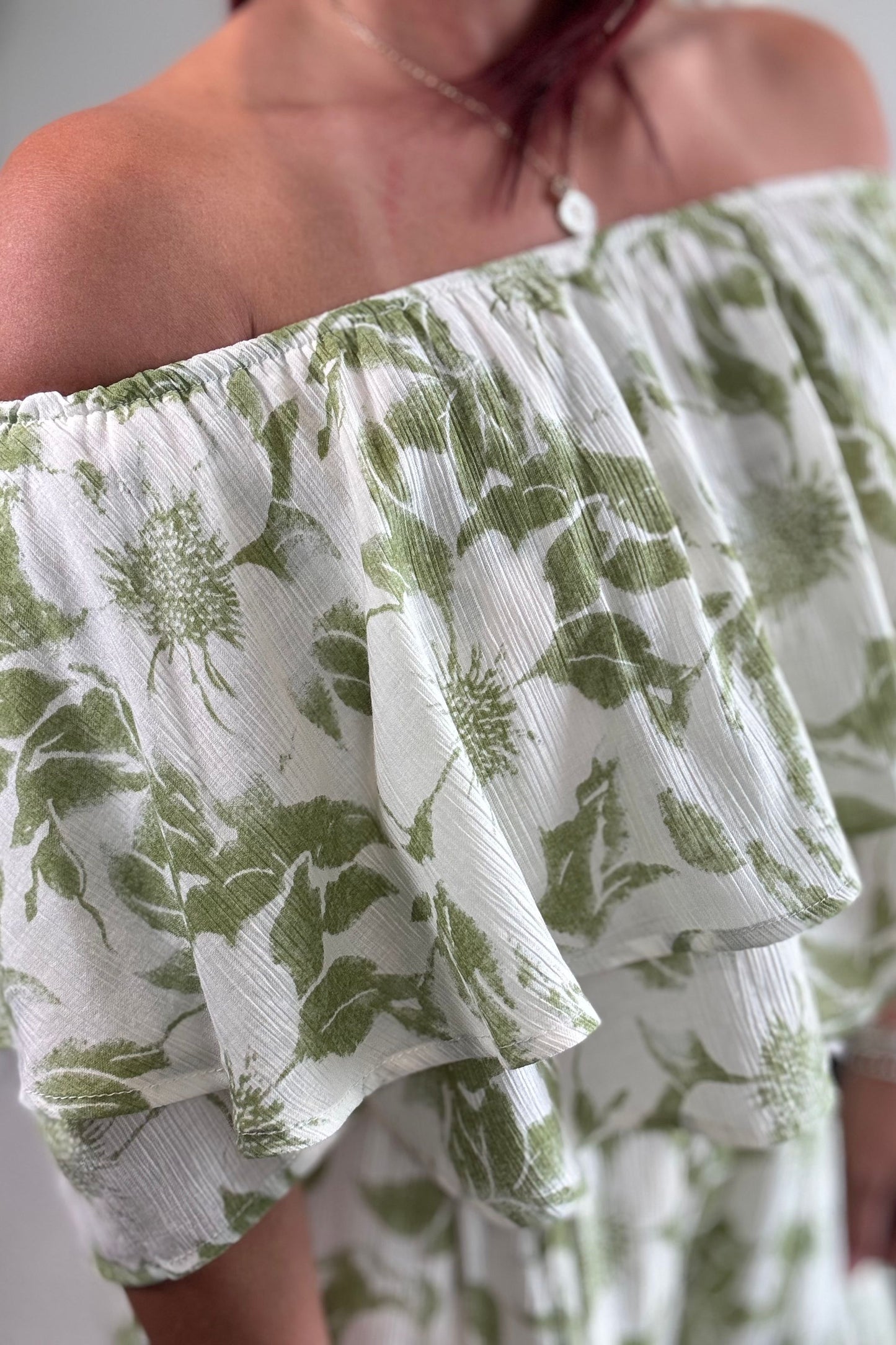 Floral Off-Shoulder Top & Pants Set