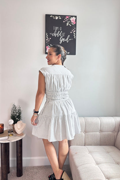 SERENE STRIPES MINI DRESS