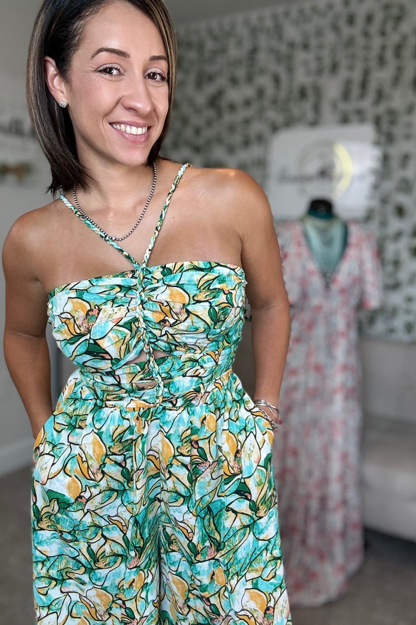 FLOWER PRINT JUMPSUIT