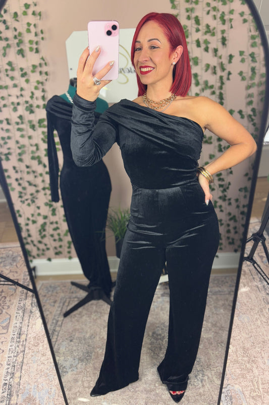 VELVET BLACK JUMPSUIT