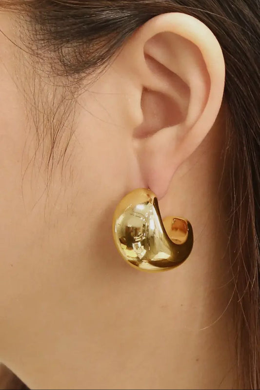 14K GOLD DIPPED LUXE HOOP EARRINGS