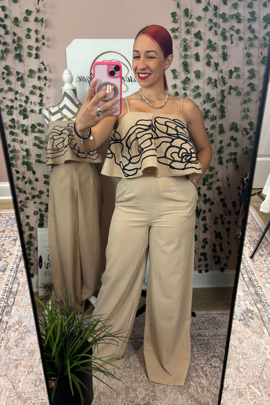 BEIGE LINEN SET