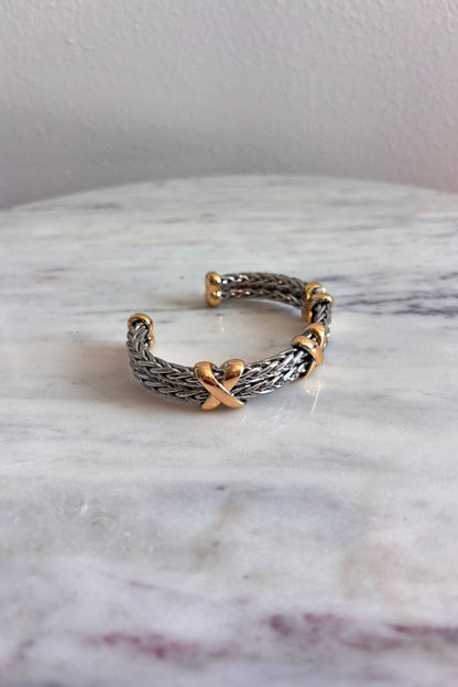 BONDAD BRAIDED TWO TONE BANGLE