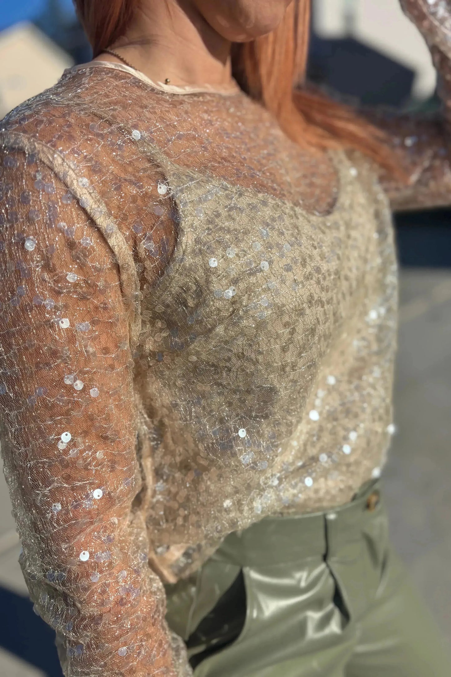 PAISLEY SEQUIN TOP