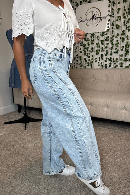 WIDE LEG JEANS PANTS