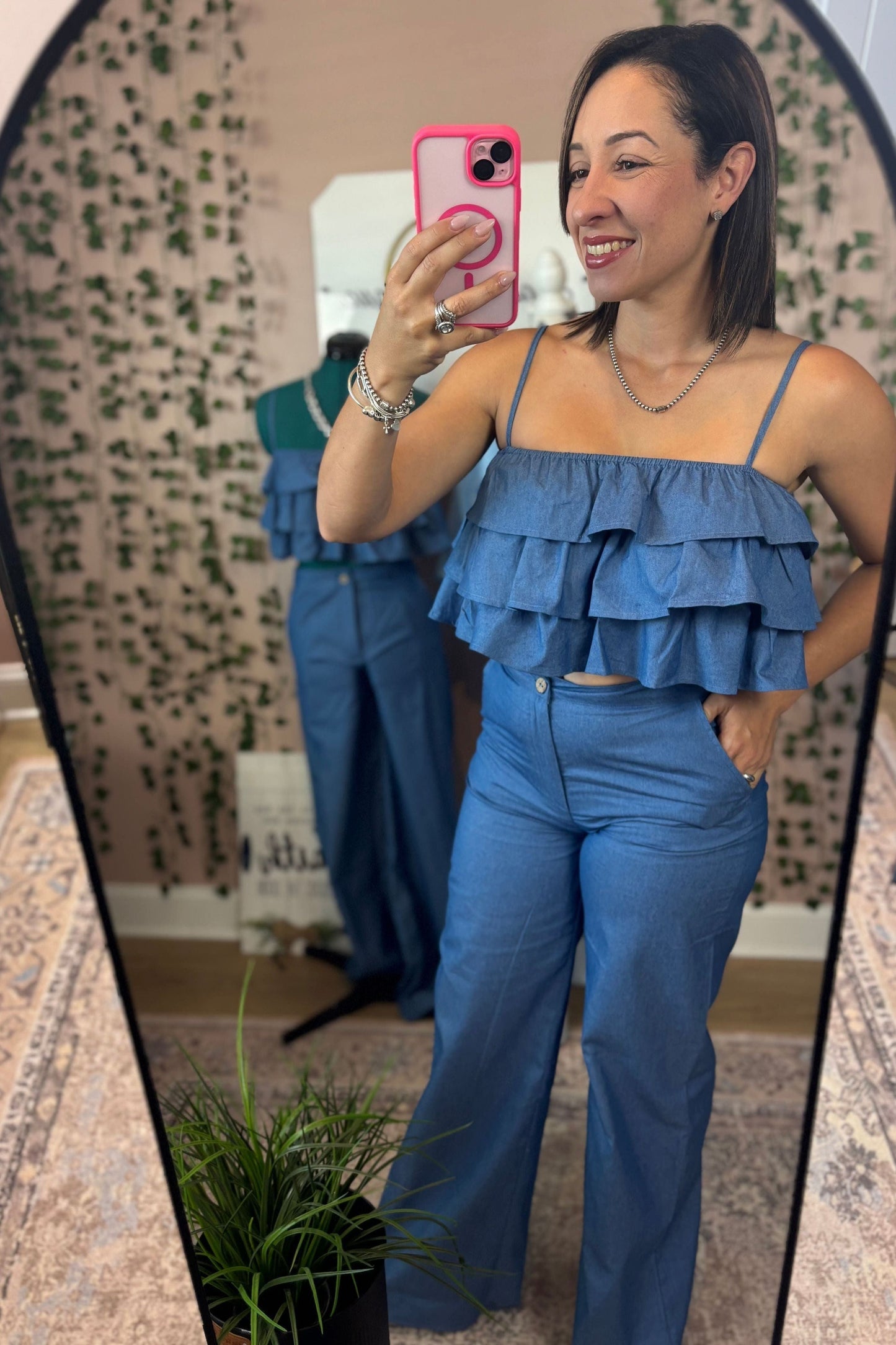 CONJUNTO DE TOP Y PANTALÓN VAQUEROS