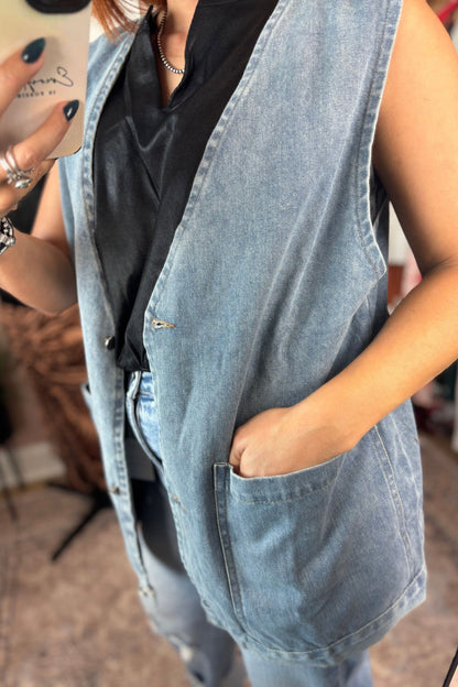 OVERSIZED DENIM VEST