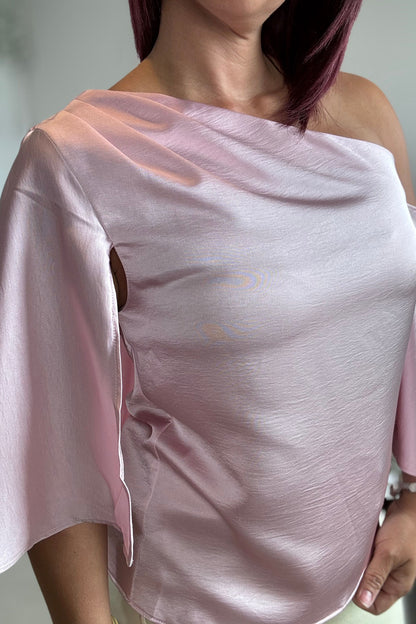 One Shoulder Cape Top