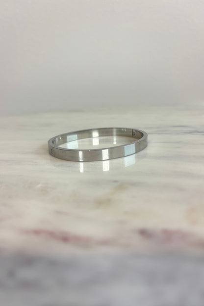 6MM STAINLESS STEEL PLAIN OPEN BANGLE BRACELET