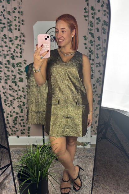 GOLD MINI DRESS