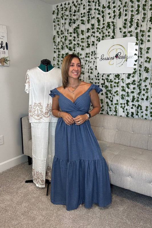 CASUAL DENIM MAXI DRESS