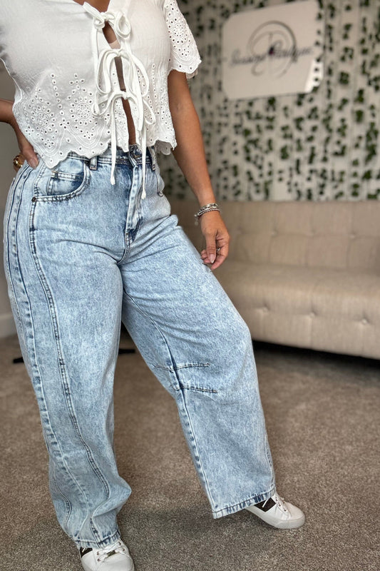 WIDE LEG JEANS PANTS