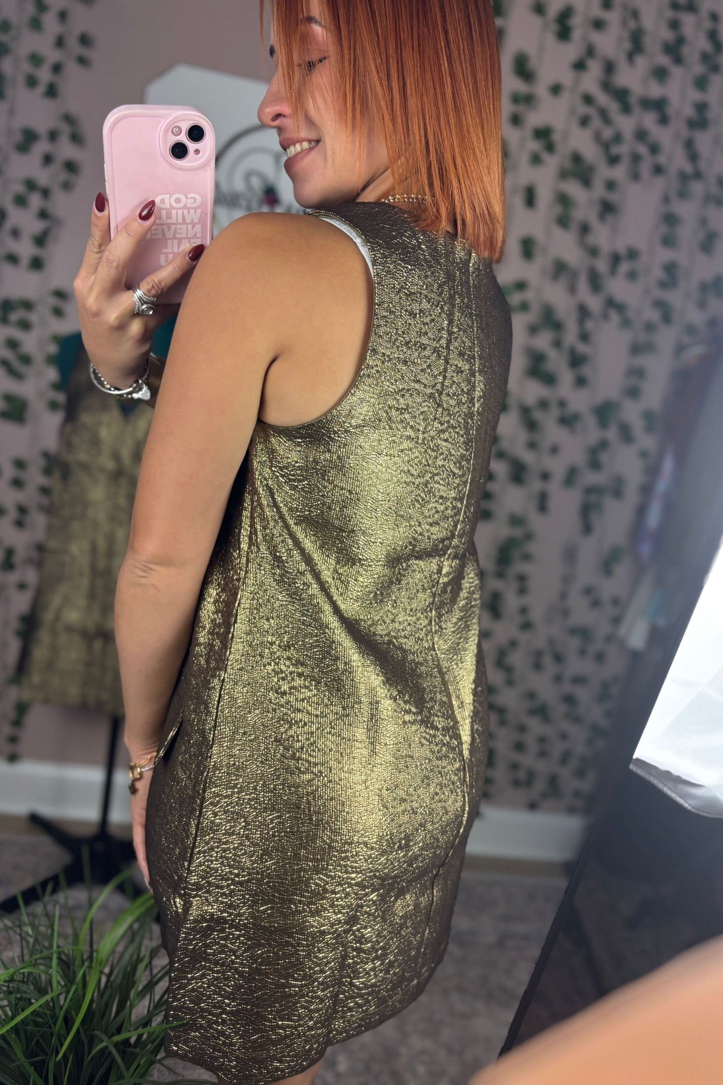GOLD MINI DRESS