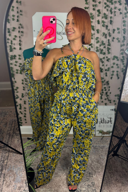 TUBE FLOWER JUMPSUIT