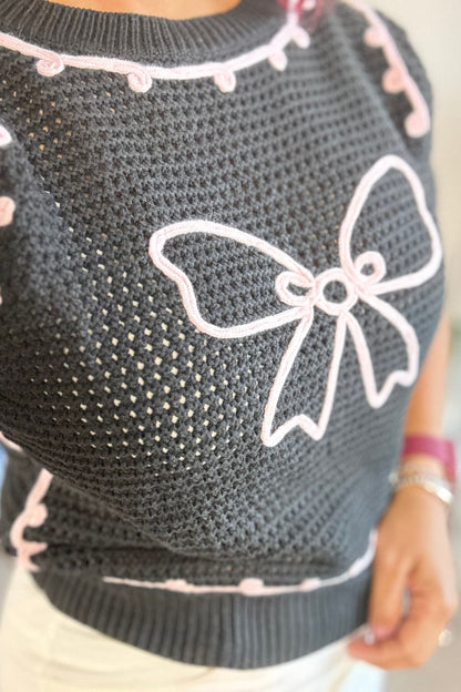Ribbon Crochet Top