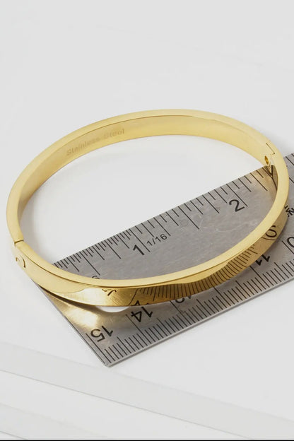 6MM STAINLESS STEEL PLAIN OPEN BANGLE BRACELET