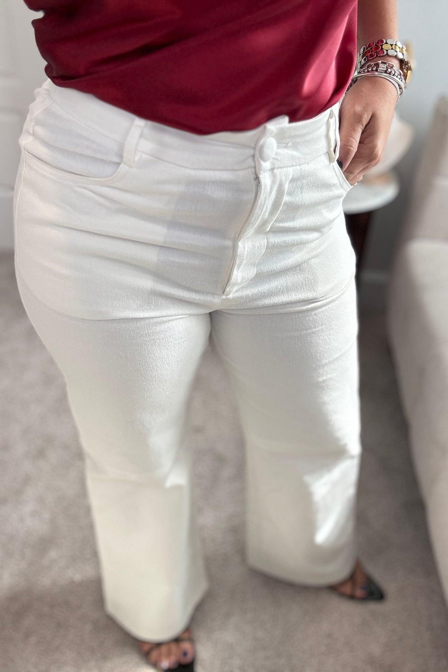 PANTALÓN BLANCO CLÁSICO STRAIGHT LEG