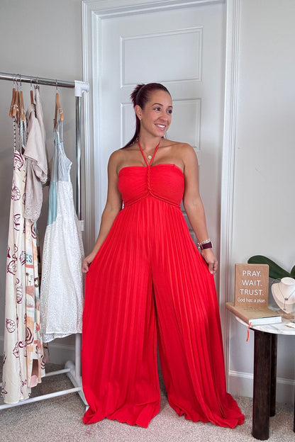 Elegant Red Jumpsuit