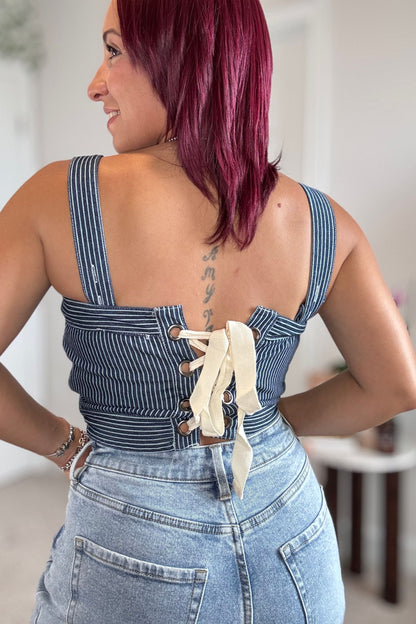 Stripe Denim Top