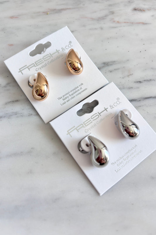 LUMINOSA WATER DROP POST EARRINGS – ELEGANT EVERYDAY EARRINGS