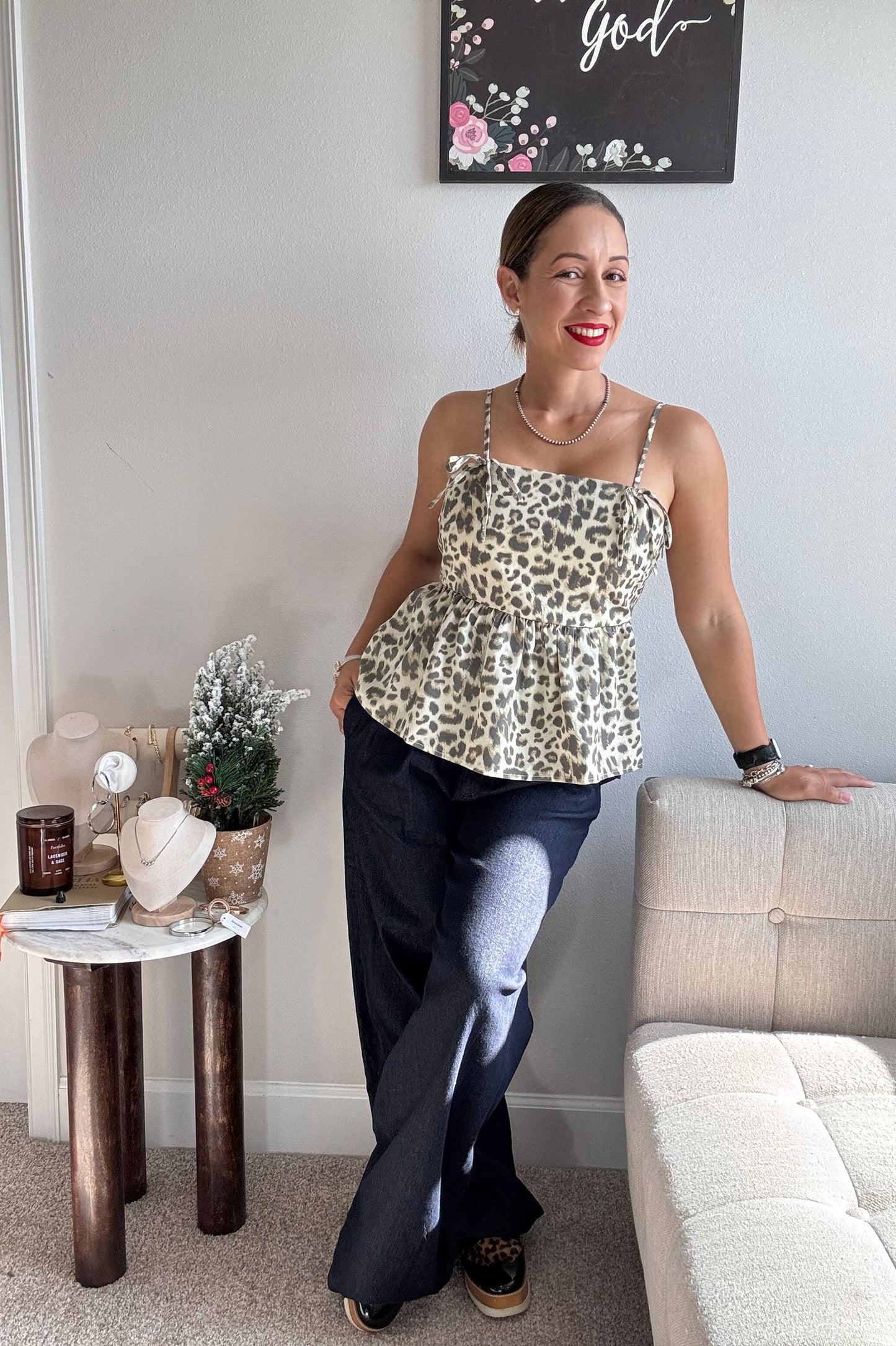 BOLD LEOPARD PRINT CAMI TOP