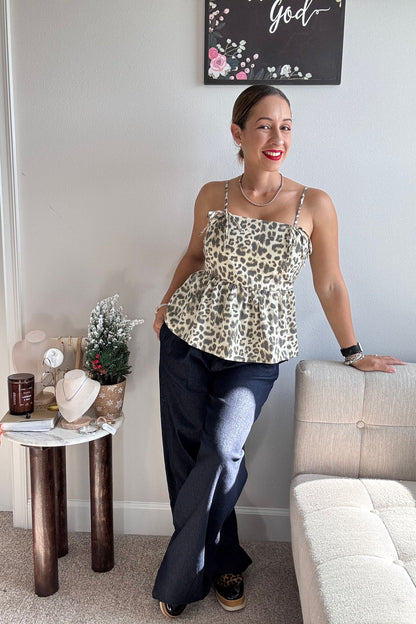 BOLD LEOPARD PRINT CAMI TOP
