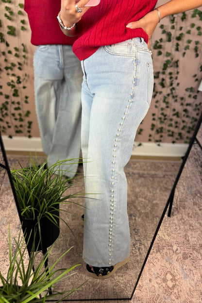 JEANS PERFECTOS CON PERLAS