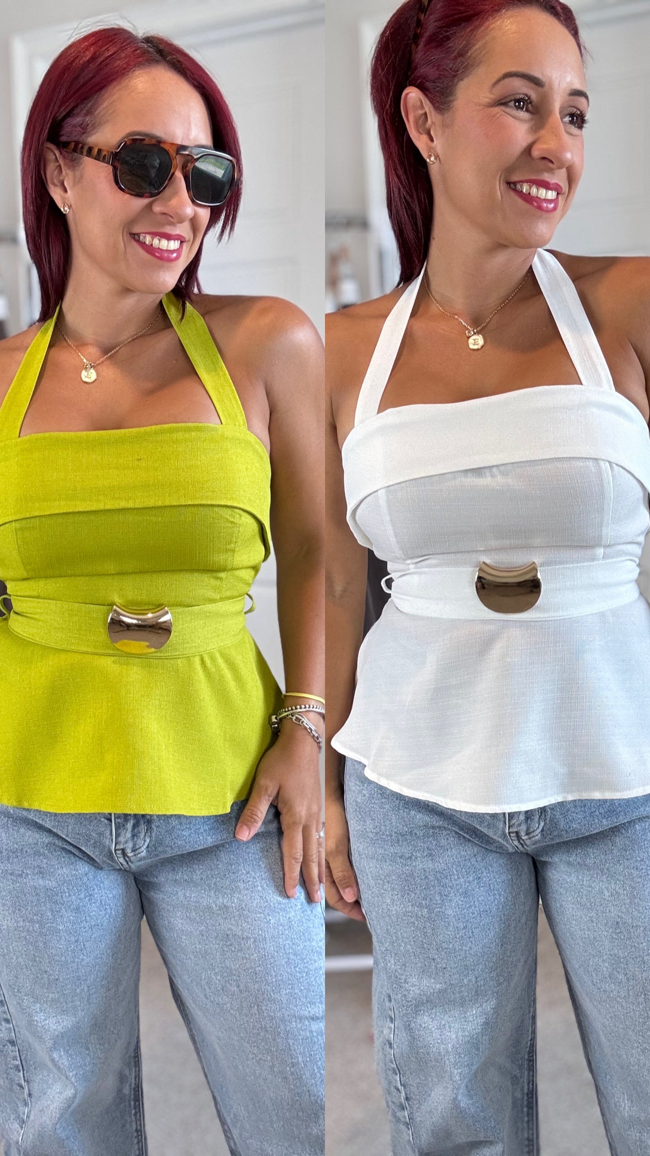 Linen halter top