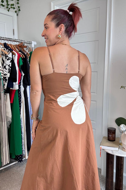 Floral Cutout Midi Dress