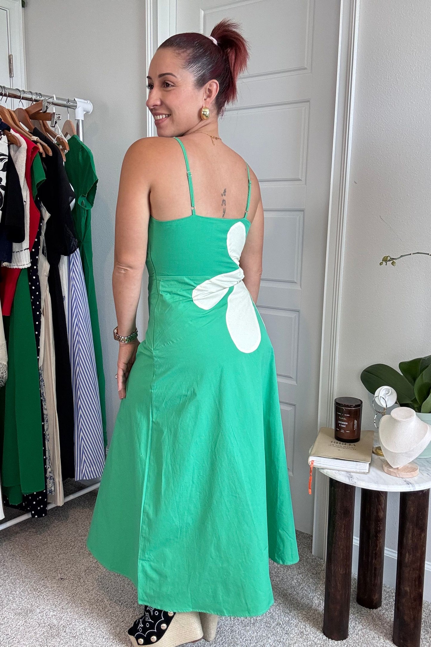 Floral Cutout Midi Dress