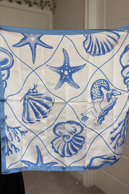 Sea Life Silky Square Scarf